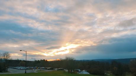 Frozen IC Sunset Ithaca college Ithaca NY